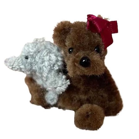 Små mini bamser plysj myke leker utstoppede dukker barn julegave miniatyr bjørn