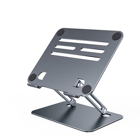 QU-P89 Aluminium Laptop Stand Ergonomisk Skrivebordsstander Laptop Stand Kompatibel med 10 til 15,6 Tommer Laptop Stand grey 25*22.4*4.5cm