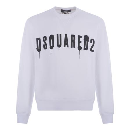 Dsquared2, Sweatshirts Biały, Mężczyzna, Rozmiar: S