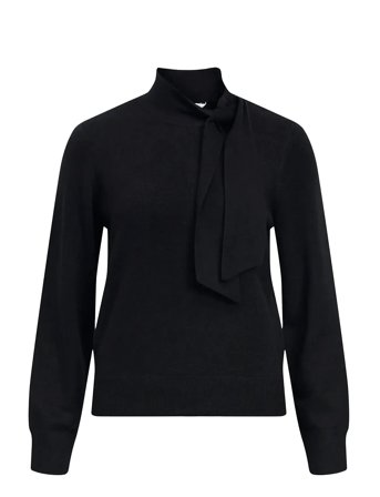 Objthess L/S Re Bow Knit Pullover Noos Black Object