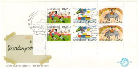 Holland 1976 - NVPH E153a + blok - FDC