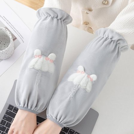 Höst och Vinter Vuxen Söt Fleece Lång Ärmskydd mot Fläckar för Studenter, Hushåll och Arbete, Ärmskydd mot Smuts för Kvinnor