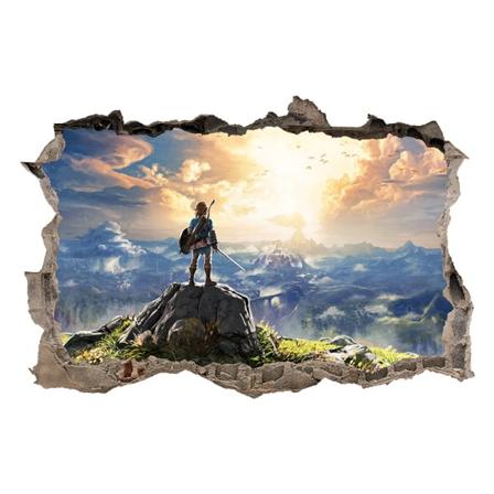 Genom-väggen tredimensjonal Legend of Zelda Knight tegneserie animasjon veggklistremerke barnerom dekorasjon klistremerke