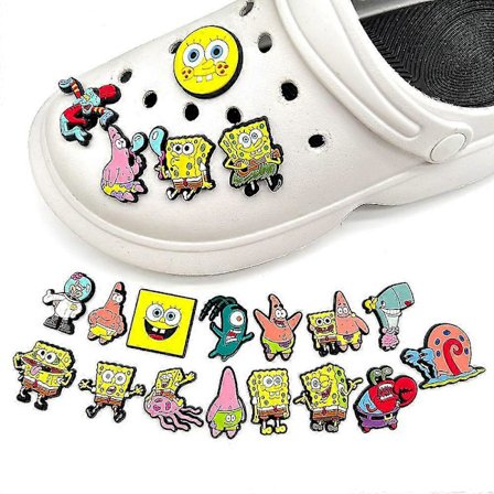 20 stk. Spongebob Squarepants Serie Figurer Strandsko Charms Til Crocs Træsko Sandaler Dekoration Tilbehør Gaver