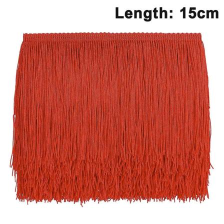 10m Ompeletta-reunustrimmi - Reunustrimmi 15cm/10cm Leveys Häämekkoihin, Lamppunvarjostimiin, Helmoihin, Punainen 15cm Red 15cm