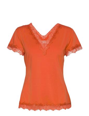 T-Shirt Blouses Short-sleeved Orange Rosemunde