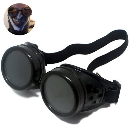 Steampunk-briller kostymetilbehør cyber viktoriansk sveising A