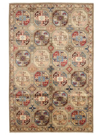 Medalionowy Kazak Fine Dywan 196X296 Wełna