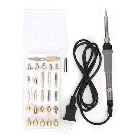 Säädettävä lämpötilainen sähköinen silitysrauta maalaustyökalusarja 27 silitysraudalla, harmaa