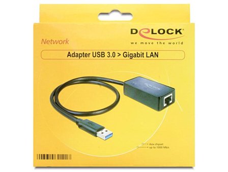 Delock Adapter USB 3.0 > Gigabit LAN 10/100/1000 Mb/s - nettverksadapter - USB 3.0 - Gigabit Ethernet