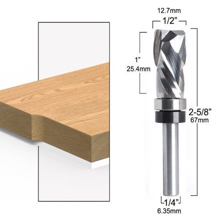 Ändfräs 1/4" 6mm Skaft Ultra-prestanda Kompressionsspolfräs Massiv Hårdmetall Legering CNC Router Bit för Träbearbetningsverktyg