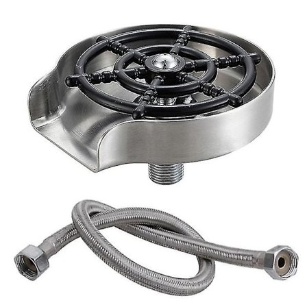 Køkkenhane Flaske Vaskemaskine, Hane Glas Vaskemaskine Rengørings Tilbehør, Kop Hurtig Skylning, Køkkenvask Automatisk Skylleenhed (sort)--