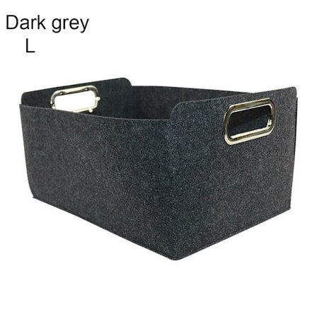 Filt Förvaringskorg Kläder Organizer Diverse Behållare MÖRK - spot sales