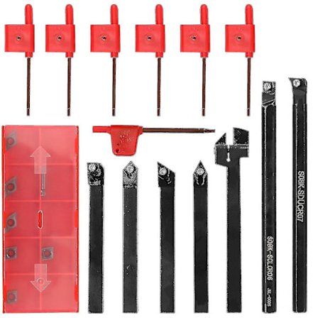 8mm 7stk dreieverktøysett med høy hardhet metallfres fres CNC verktøyholder med skiftenøkkel med blad