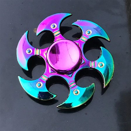 Ny metallisk regnbue fidget spinner gradient farge R188 lydløs lager EDC håndspinner fingertupp gyro anti-angst leker for barn og voksne