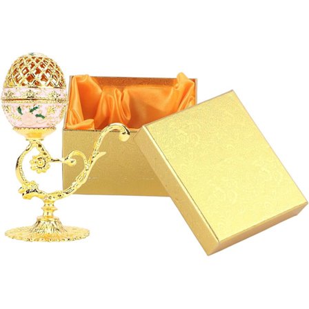 Emaljert Fabergé-egg, håndmalt Fabergé-egg-stil dekorativ smykkeskrin