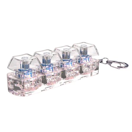 1 stk. Mekanisk Tastatur Klik Legetøj med Farverige LED Lys Kontakter Tester