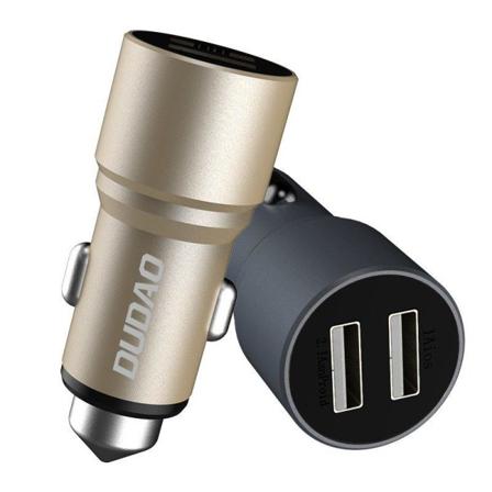Dudao Billaddare 2x Usb-portar 2.4a Iphone/android Guld