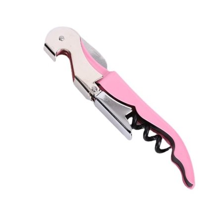 Rosa Korketrekker Dobbel Hengsel Kelner Vin Nøkkel Flaskeåpner med