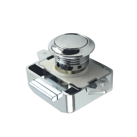 Zinklegering Tryckknappslås RV Husvagn Båt Husbilsskåp Låda för Spärrknapp Lås Möbel Dörrlås Hardwar