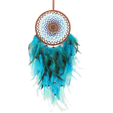 Suuri unisieppari värikkäillä höyhenillä (sininen)