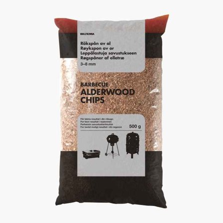 Biltema - Røykespon av Or 500g - 3–8mm Store Spon for Optimal Smak i Røykovnen