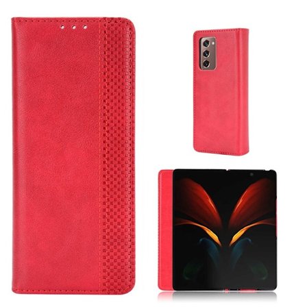 Bofink Vintage Samsung Galaxy Z Fold2 5G nahkakotelo - Punainen