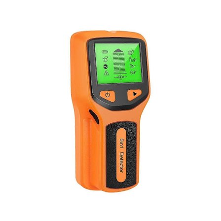 5 i 1 Veggskanner Stenderdetektor Digital Håndholdt Veggdetektor PVC Vannrør Metallfinner Skanner Oransje