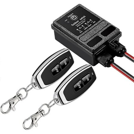 Langaton kauko-ohjainkytkin, Rf Dc 12v/24v/48v/72v kauko-ohjainkytkin, 40A rele, 328ft pitkä valjaat.