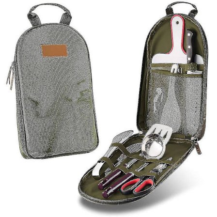 8 stk. Camping Køkkenredskaber Opbevaringspose Rejsetilbehørssæt