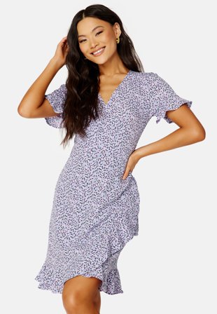 ONLY Olivia S/S Wrap Dress Chinese Violet AOP:W Klær