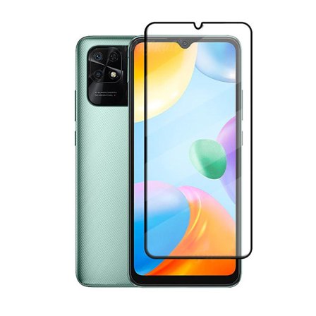 Skärmskydd Redmi 9C NFC - 3D Härdat Glas Svart