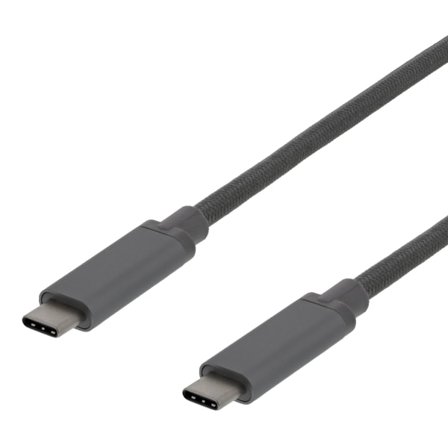 USB-C to USB-C cable, 0.5m, 60W USB PD, 10 Gbps, silver