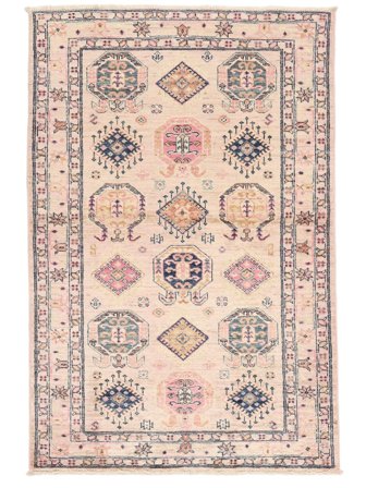 Orientalischer Kazak Ariana Teppich 101X154 Beige/Braun Wolle, Afghanistan