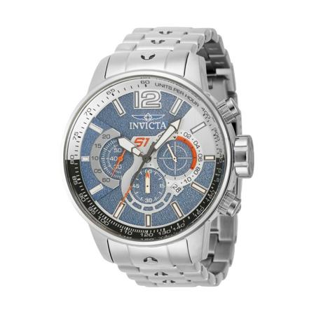 Invicta Watches, S1 Rally 41317 Quartz Herenhorloge - 48mm Grijs, Heren, Maat:ONE Size