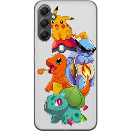 Yhteensopiva Puhelinkuori Samsung Samsung Galaxy A16 5G Pokémon Pikachu Charmander Squirtle Bulbasaur pino värikäs Pokémon kuva