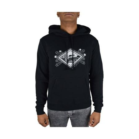 Saint Laurent, Hoodie Sweat with logo Zwart, Heren, Maat:S