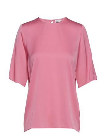 Silk Tee T-shirt Top Lyserød Filippa K