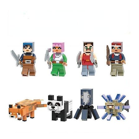 Minecraft Building Blocks Minifigure Panda Hex Valerie My Guardian Assembled