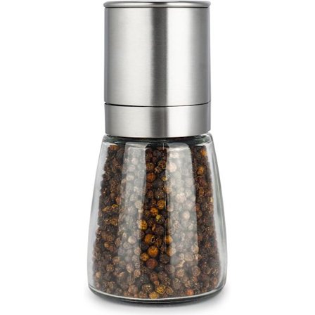 Pepparkvarn med justerbar grovlek i rostfritt stål för salt och peppar