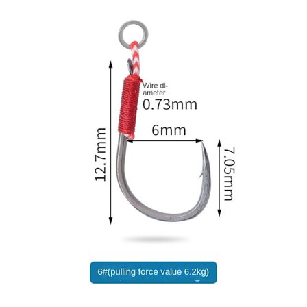 20 stk fiskekrog Håndbundne kroge med modhager 6 6