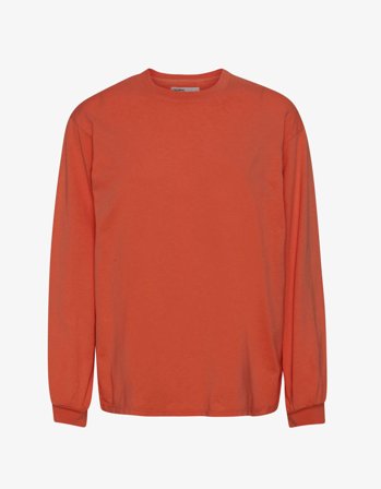 Oversized Organic LS T-shirt - Dark Amber - L