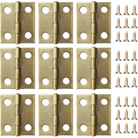 50 stk. Hængsler Butt Hinge med 200 stk. 5 mm Mini Messing Kul Sort Udskiftningsskruer