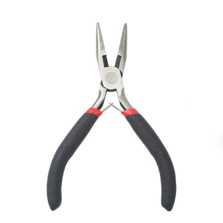 Verktøy for reparasjon og installasjon av glidelås (tang med svart håndtak)