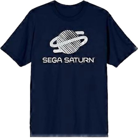 Sega Saturn Retro Logo Herr Marinblå T-shirt