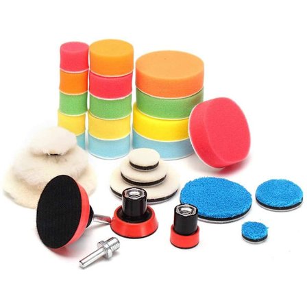 29 delar set ull- och skumpolpadsats Polertrissor