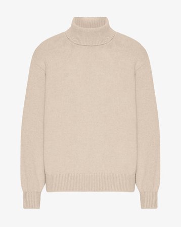 Merino Wool Turtleneck - Ivory White - Male - XL