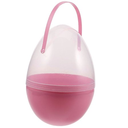 Klare Påskeæg i Plastik med Håndtag 25cm Jumbo Fyldbare Æg Beholdere Åbne Påskeæg Skal Æske Kanin Holder til Festartikler