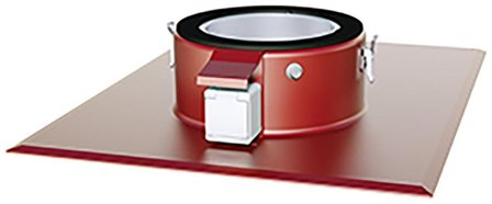 Östberg TGÖ Taggennemførsel teglrød, plan, Ventilation