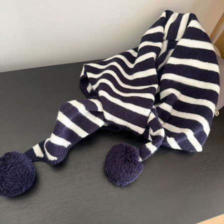 SHISHPEI Monikäyttöinen neulottu kolmiohuivi, pehmeä tuulenpitävä huivi, tupsuhuivi, naisten kauluri (FMY)